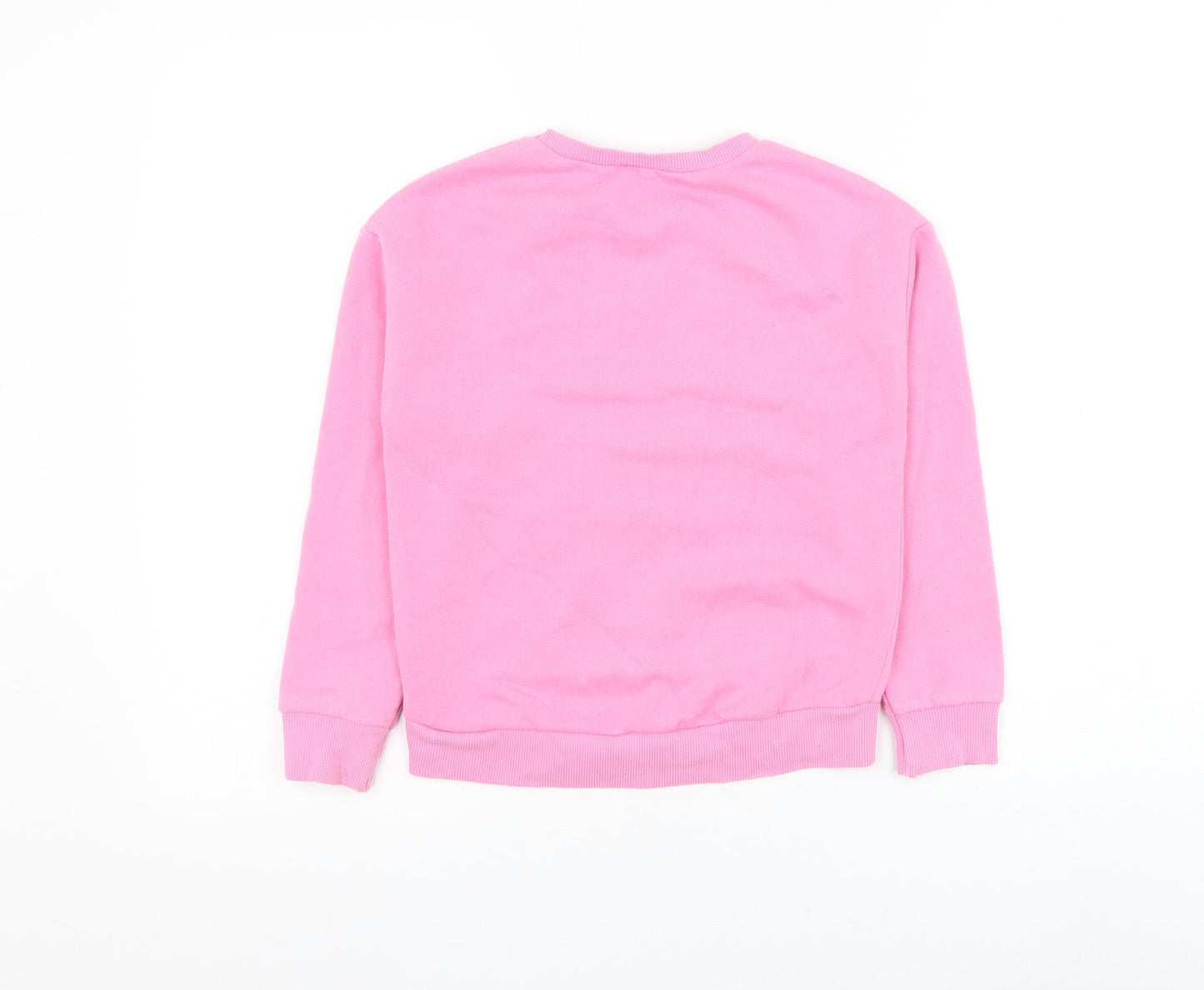 Dunnes Stores Girls Pink Cotton Pullover Sweatshirt Size 8 Years Pullover - Love More