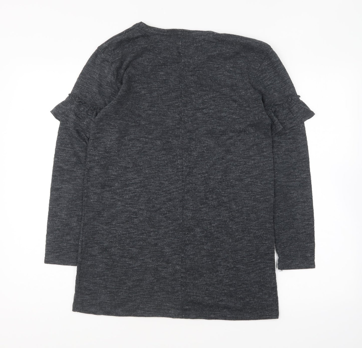 Matalan Womens Grey Round Neck Polyester Pullover Jumper Size 10