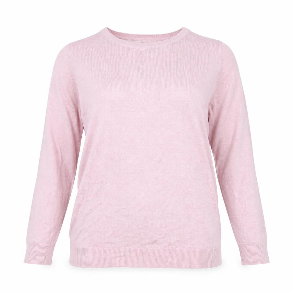 Marks and Spencer Womens Pink Round Neck Acrylic Pullover Jumper Size 14
