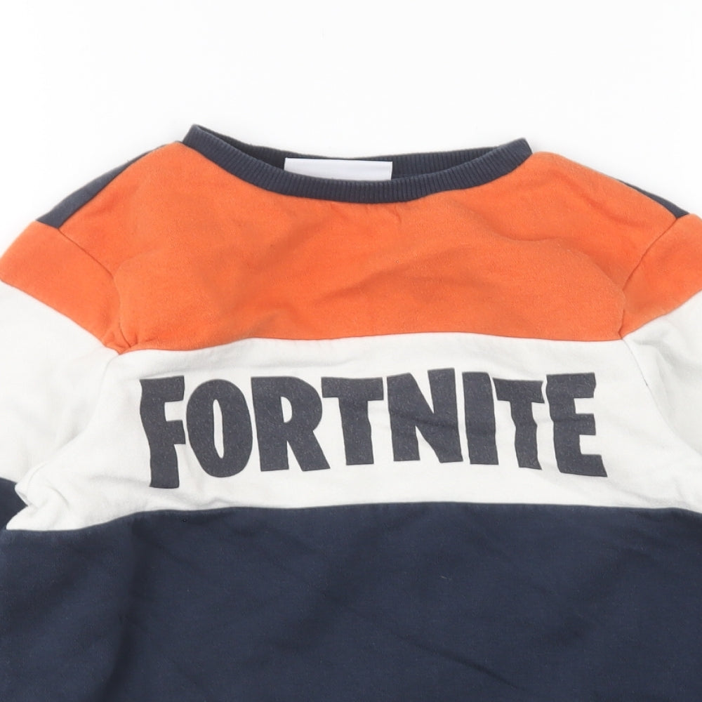 George Boys Blue Cotton Pullover Sweatshirt Size S Pullover - Fortnite