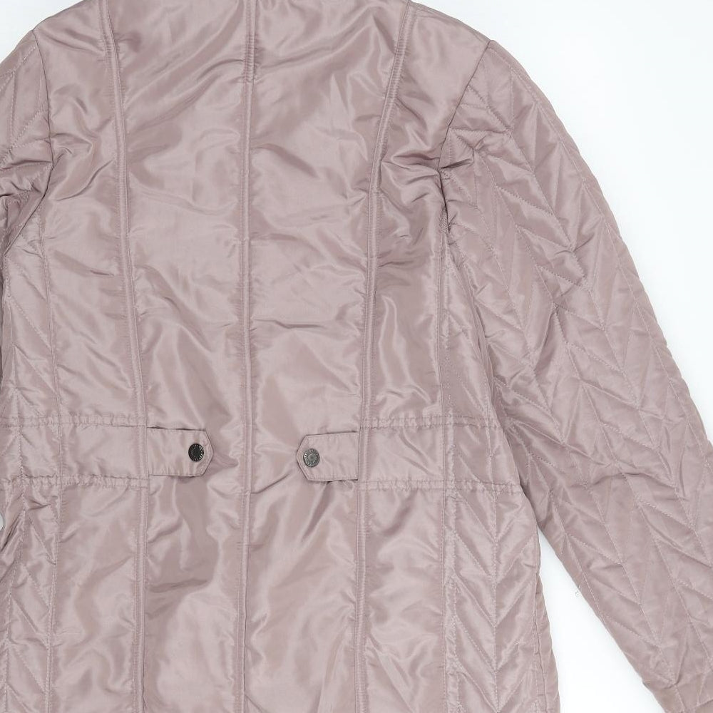 Klass Womens Pink Parka Coat Size S