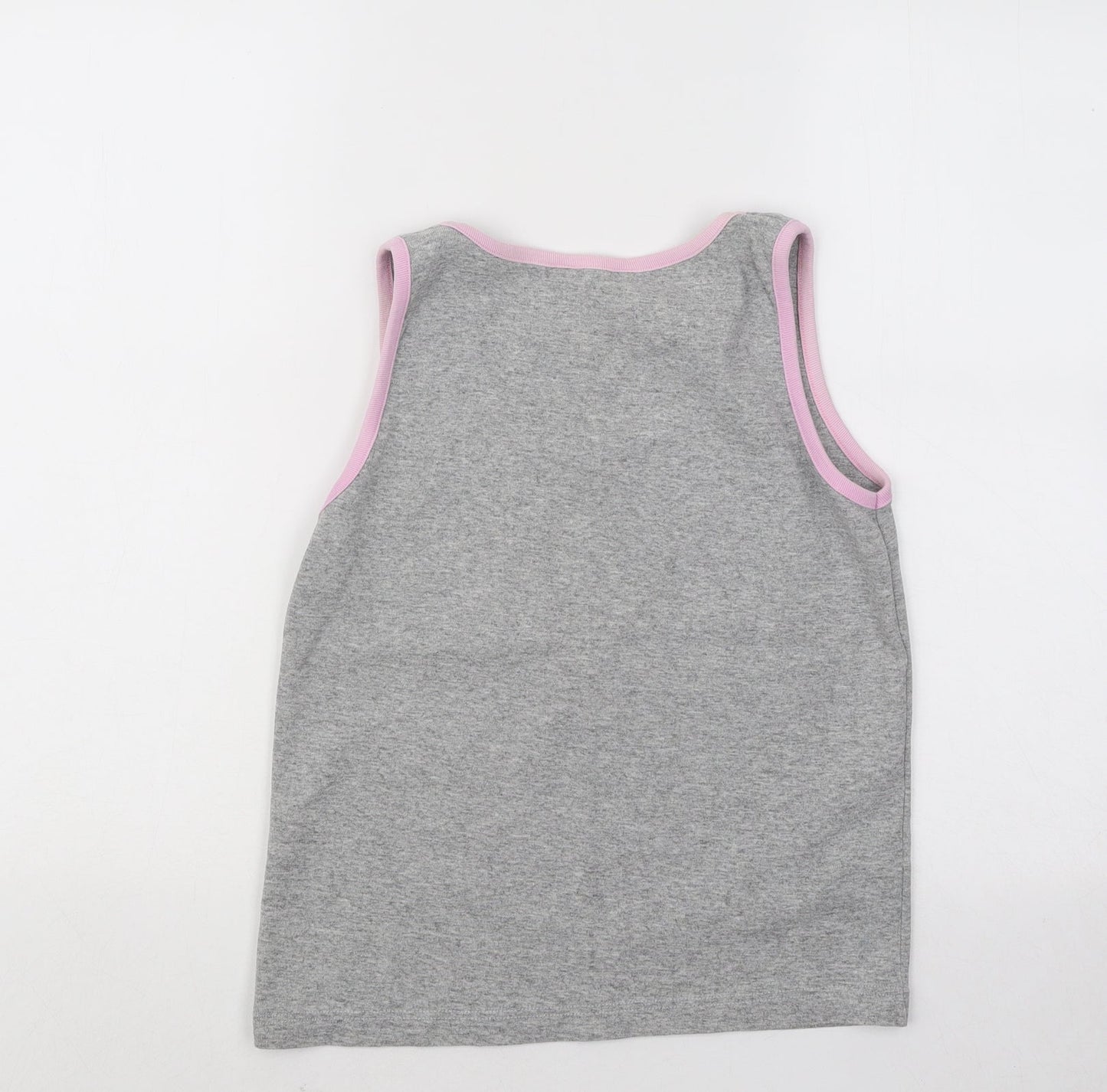 Atmosphere Womens Grey Cotton Basic Tank Size 14 Round Neck Pullover - International Athletics