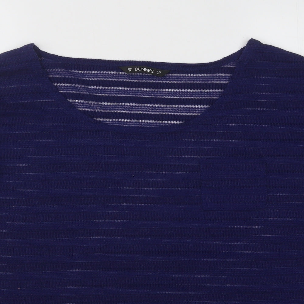 Dunnes Stores Womens Blue Round Neck Polyester Pullover Jumper Size M