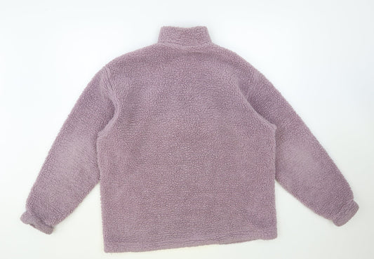 ASOS Womens Purple Polyester Pullover Sweatshirt Size XS Zip