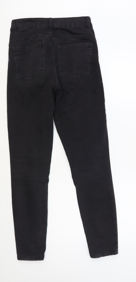 Denim Co. Womens Black Cotton Skinny Jeans Size 10 L30 in Regular Button