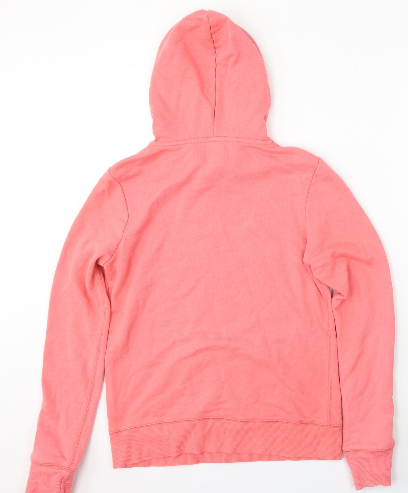 Dunnes Stores Womens Pink Cotton Pullover Hoodie Size 8 Drawstring