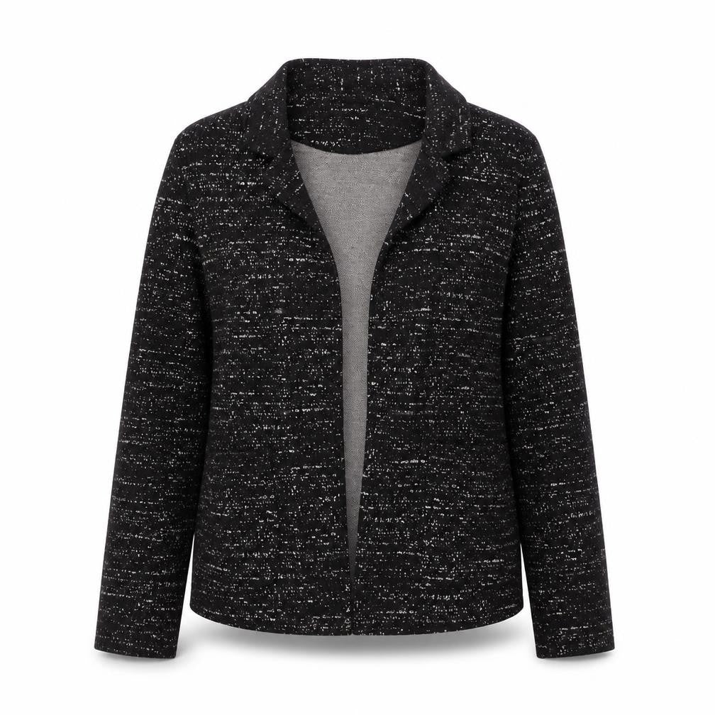 New Look Womens Black Collared Geometric Viscose Cardigan Jumper Size 12