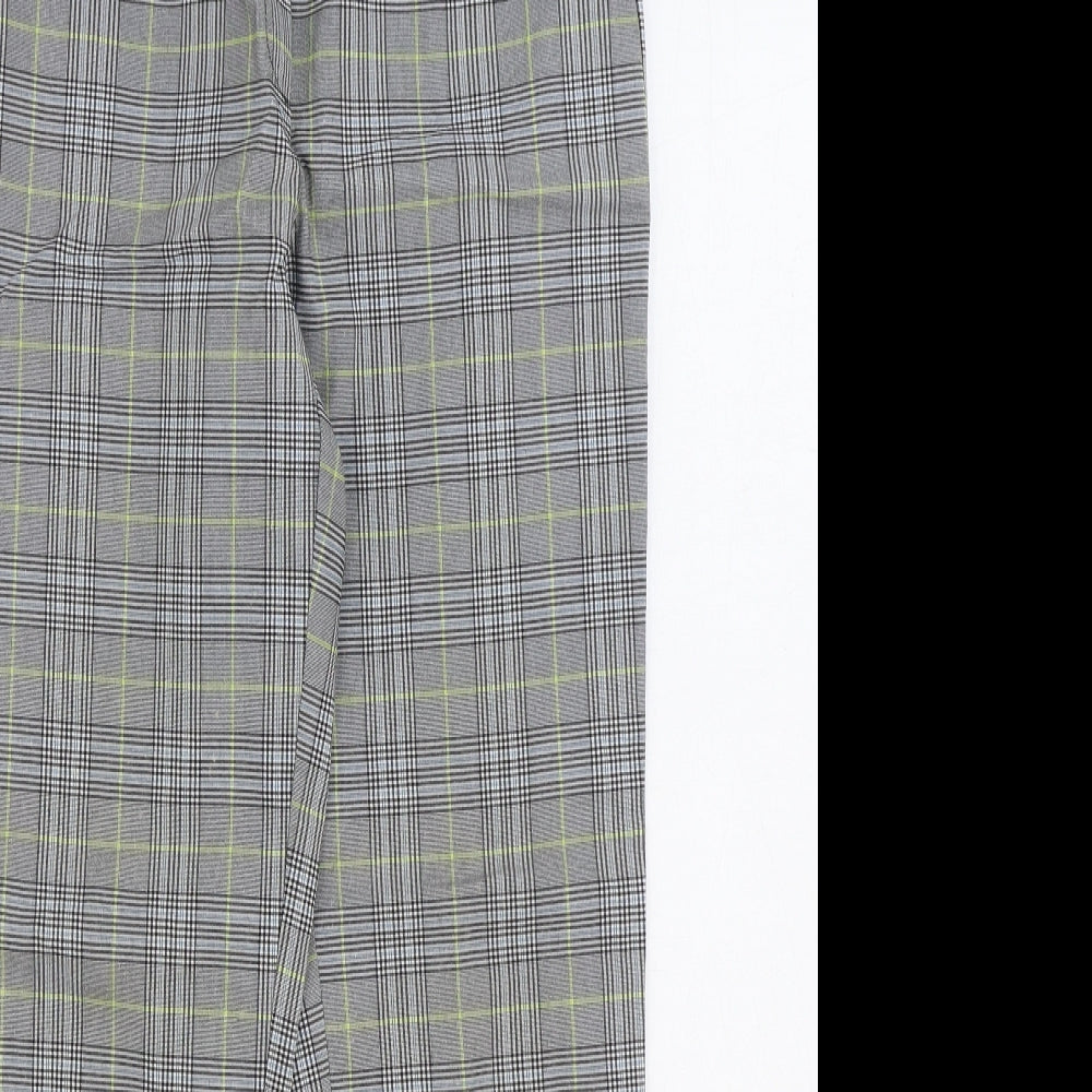 Gerard Womens Black Plaid Polyester Trousers Size 12 L27 in Regular Zip