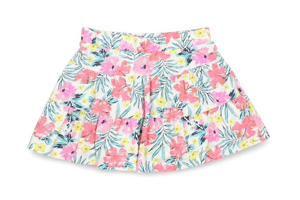 Dunnes Girls Multicoloured Floral Cotton A-Line Skirt Size 2-3 Years Regular Pull On