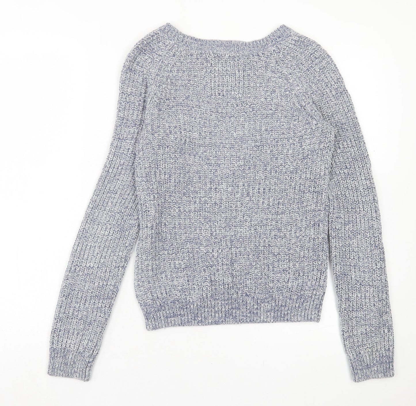 H&M Womens Blue Crew Neck Acrylic Pullover Jumper Size XS