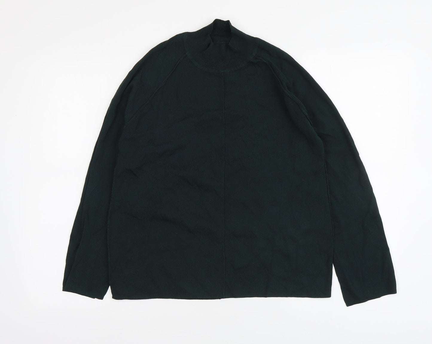 NEXT Womens Green Round Neck Viscose Pullover Jumper Size 10