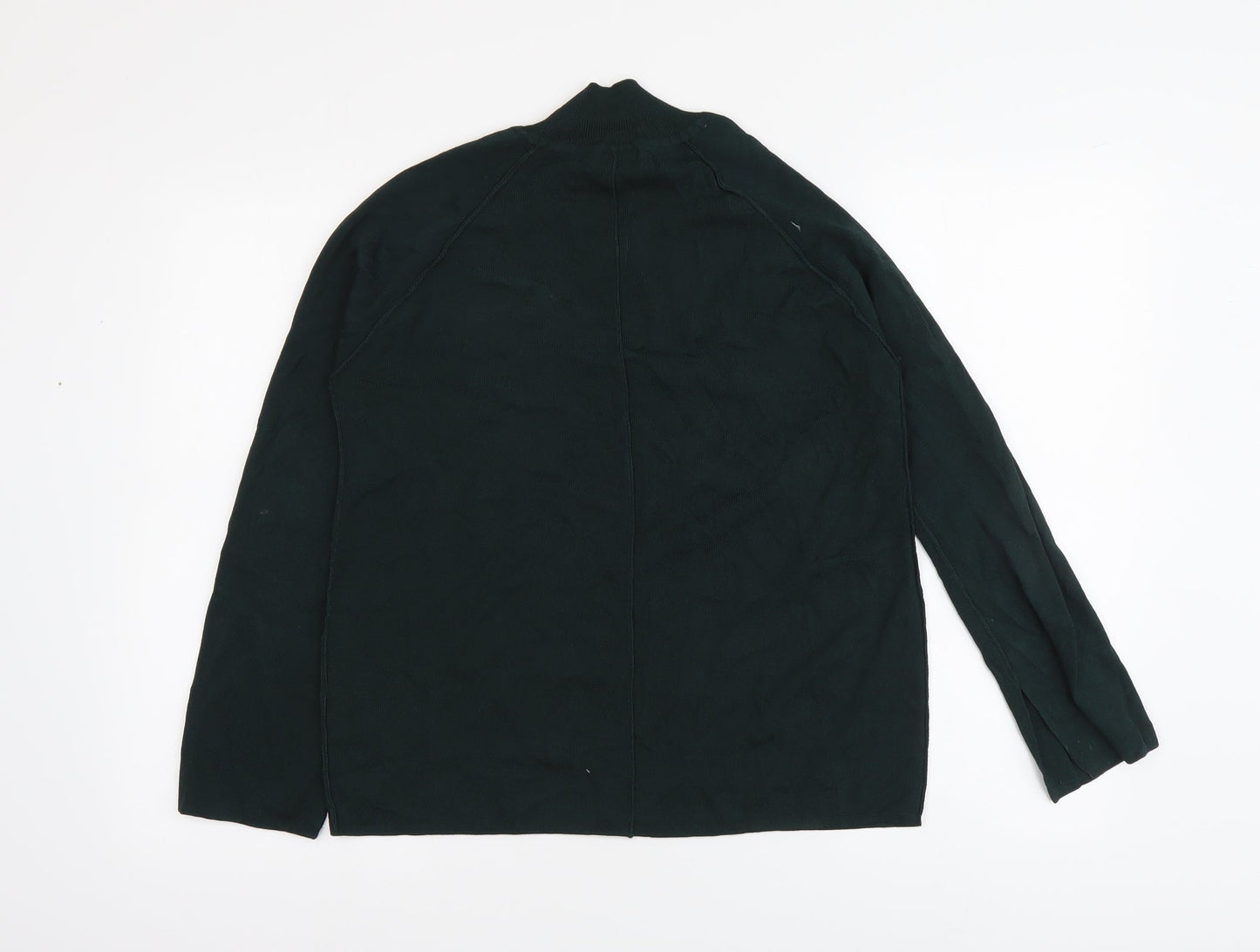 NEXT Womens Green Round Neck Viscose Pullover Jumper Size 10