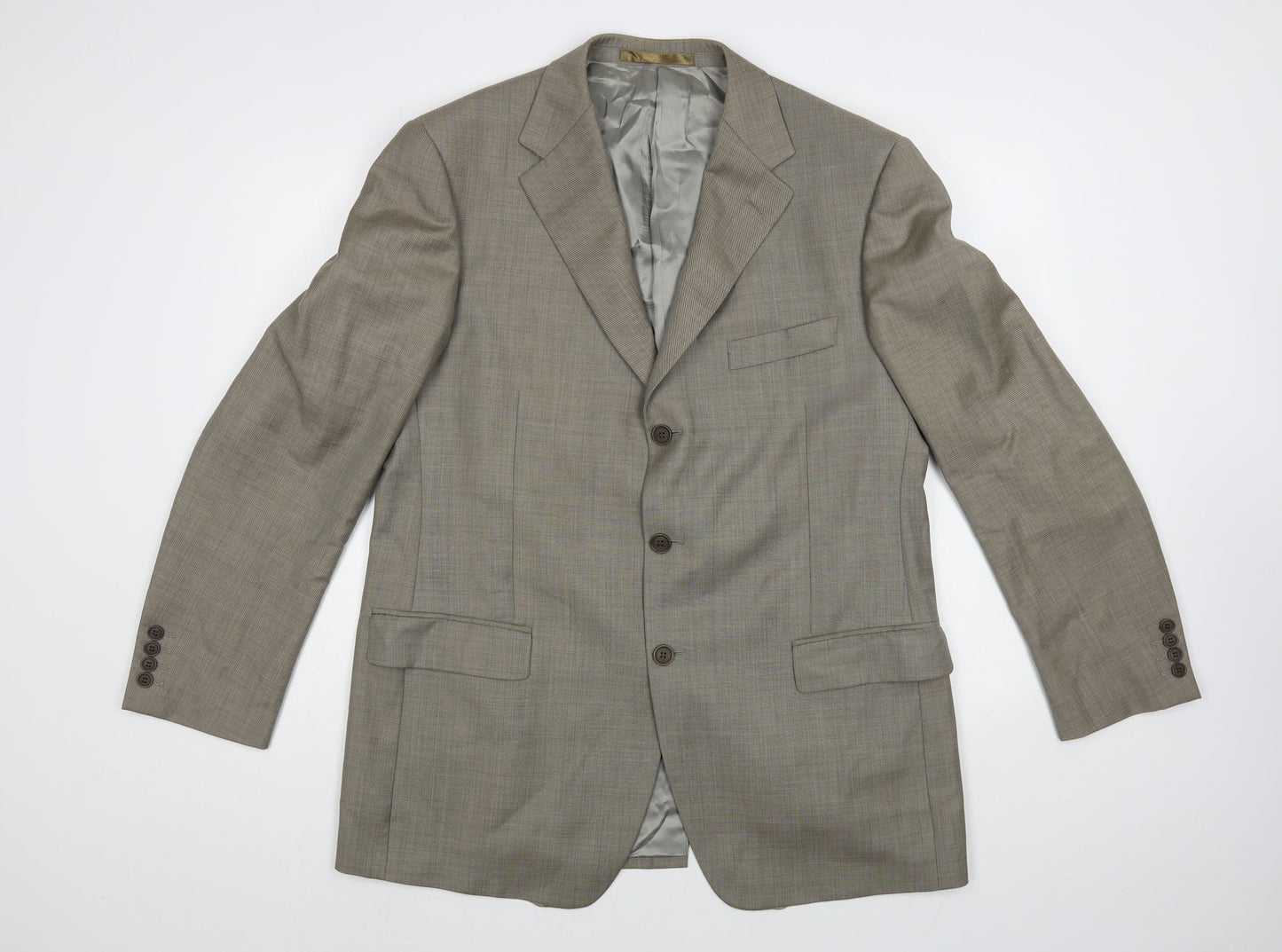 Marks and Spencer Mens Grey Wool Jacket Blazer Size 42