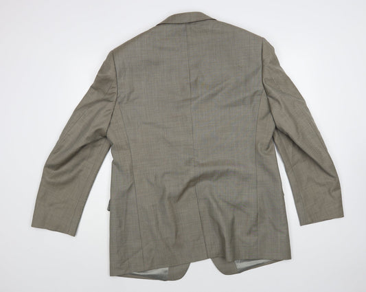 Marks and Spencer Mens Grey Wool Jacket Blazer Size 42