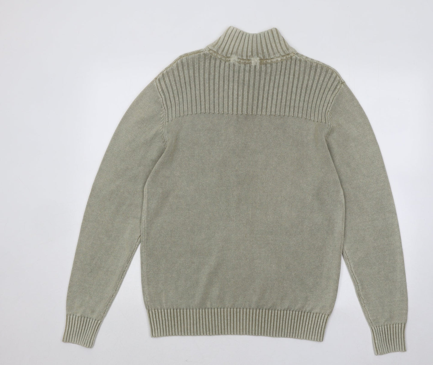 Method Mens Green Mock Neck Rayon Pullover Jumper Size M