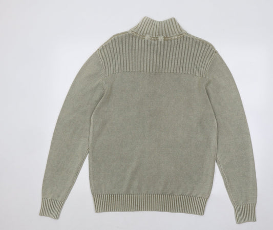 Method Mens Green Mock Neck Rayon Pullover Jumper Size M