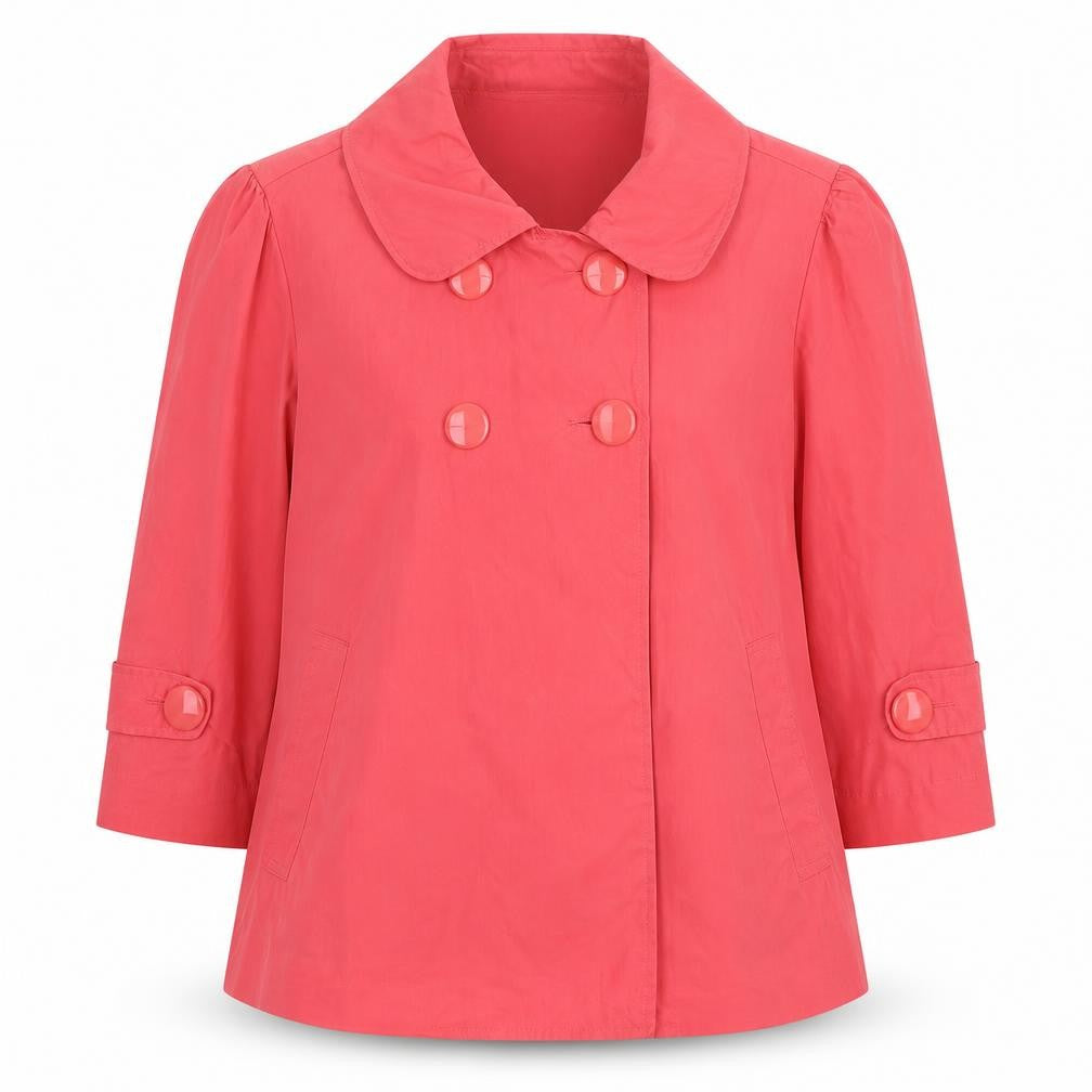 Dunnes Womens Pink Jacket Size 14 Button