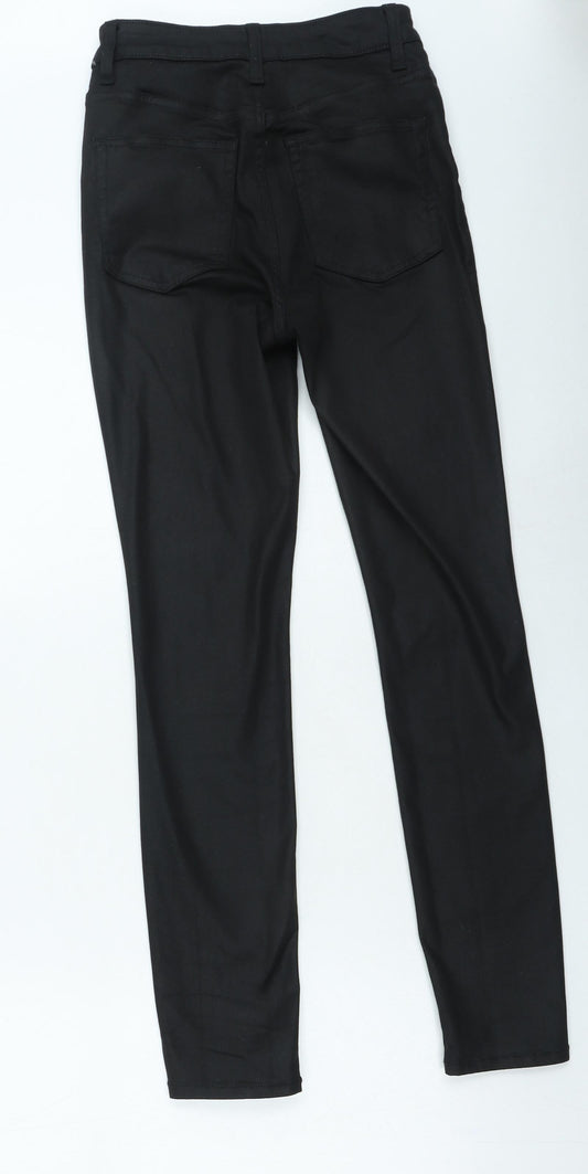 H&M Womens Black Polyester Skinny Jeans Size 8 L25 in Regular Zip