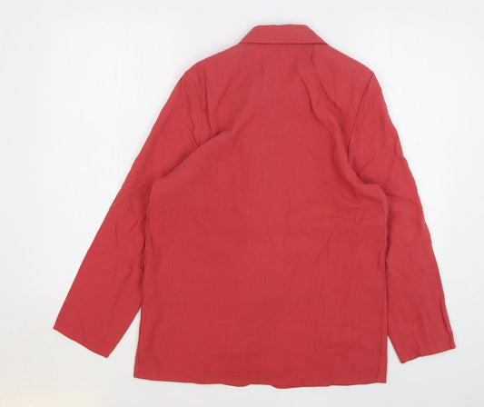 Marks and Spencer Womens Pink Modal Jacket Blazer Size 8