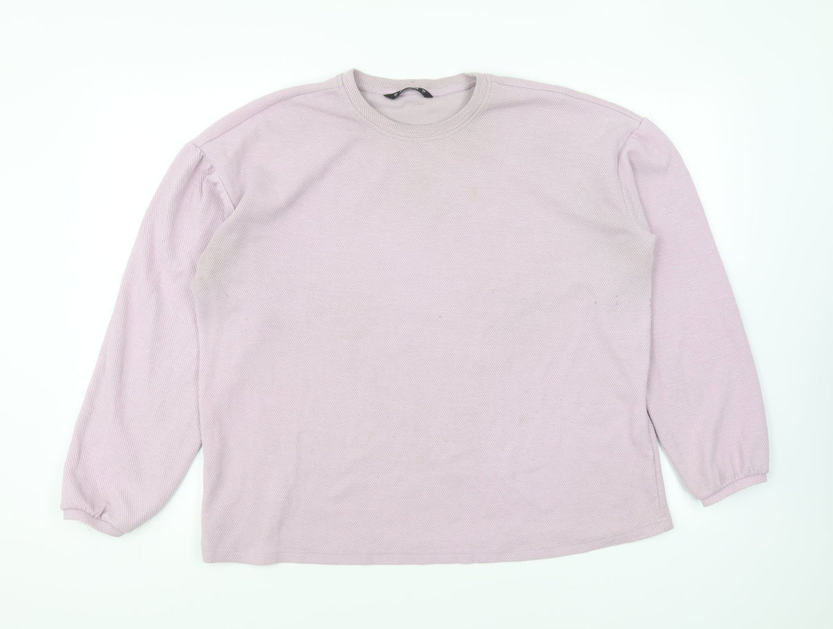 Dunnes Womens Purple Polyester Pullover Sweatshirt Size L Pullover