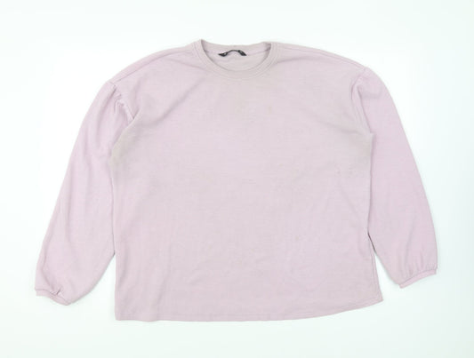 Dunnes Stores Womens Purple Polyester Pullover Sweatshirt Size L Pullover