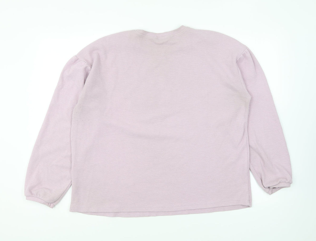 Dunnes Womens Purple Polyester Pullover Sweatshirt Size L Pullover