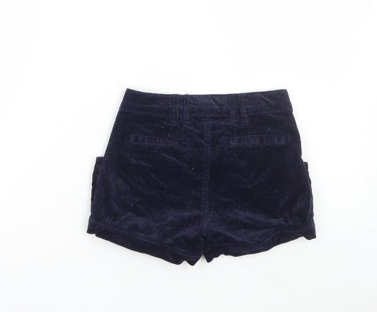 name it Girls Blue Cotton Boyfriend Shorts Size 6 Years Regular Zip