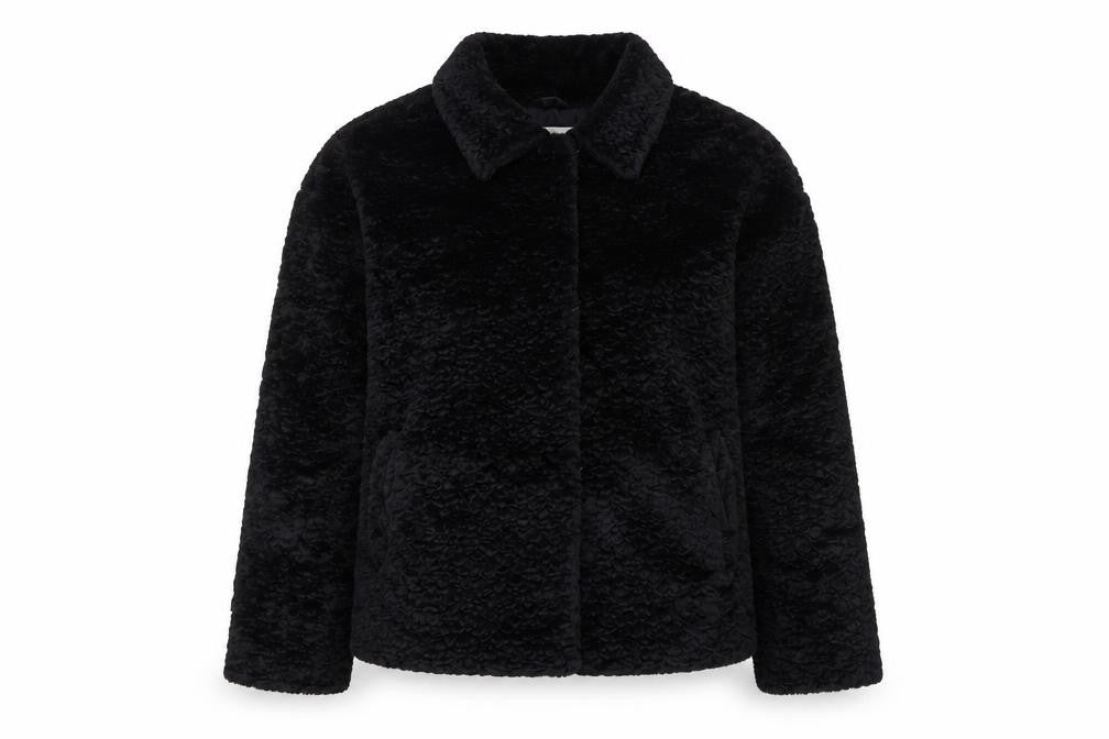 Furnatic Womens Black Jacket Size 12 Hook & Eye