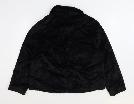 Furnatic Womens Black Jacket Size 12 Hook & Eye