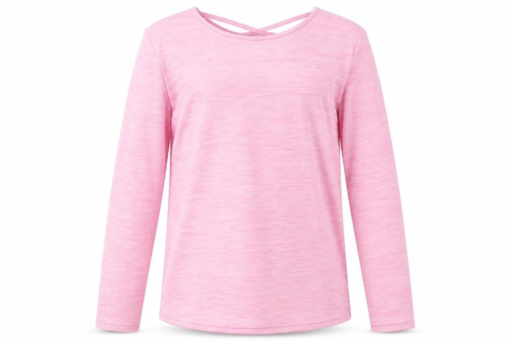 Dunnes Girls Pink Polyester Pullover Casual Size 13 Years Crew Neck Pullover - crossback