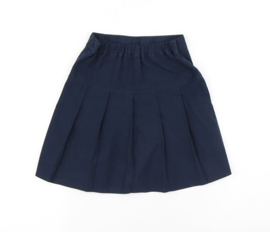 Dunnes Stores Girls Blue Polyester Pleated Skirt Size 4-5 Years Regular