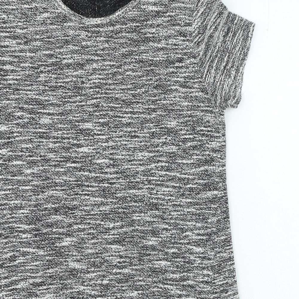 Miss Selfridge Womens Grey Polyester Jumper Dress Size 10 Round Neck Pullover
