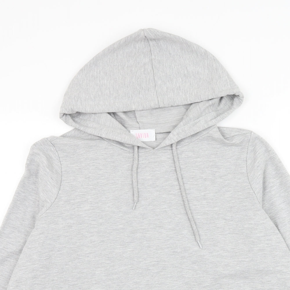Savida Womens Grey Cotton Pullover Hoodie Size L Pullover