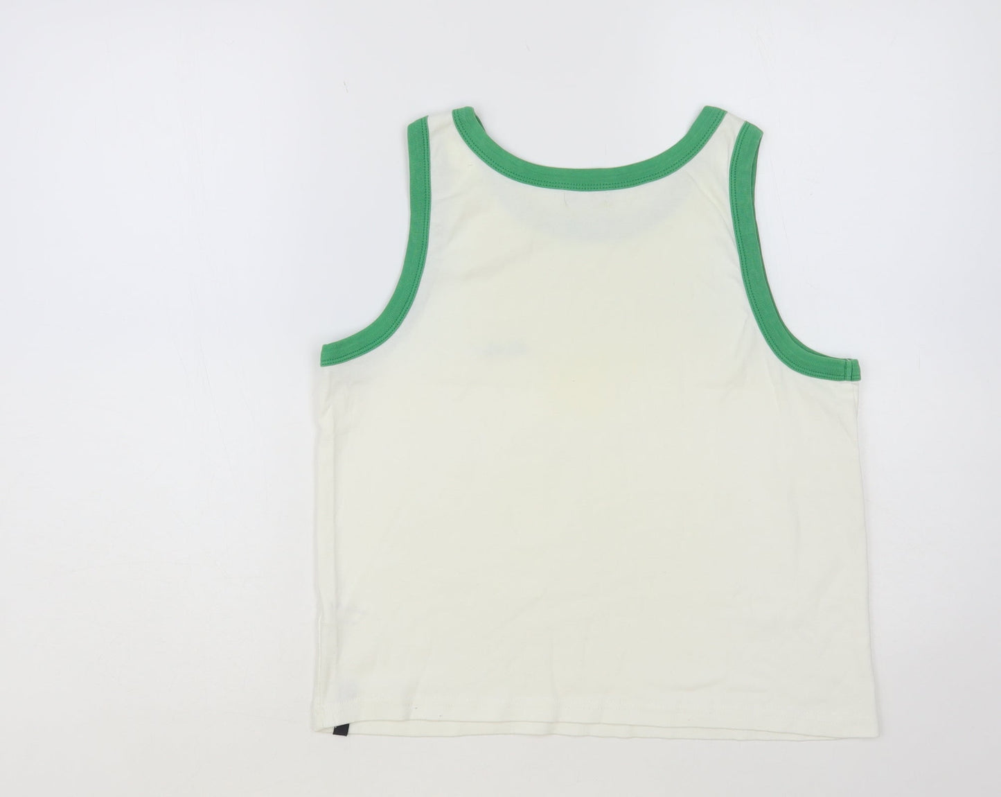 LA Gear Womens White Cotton Basic Tank Size XL Round Neck