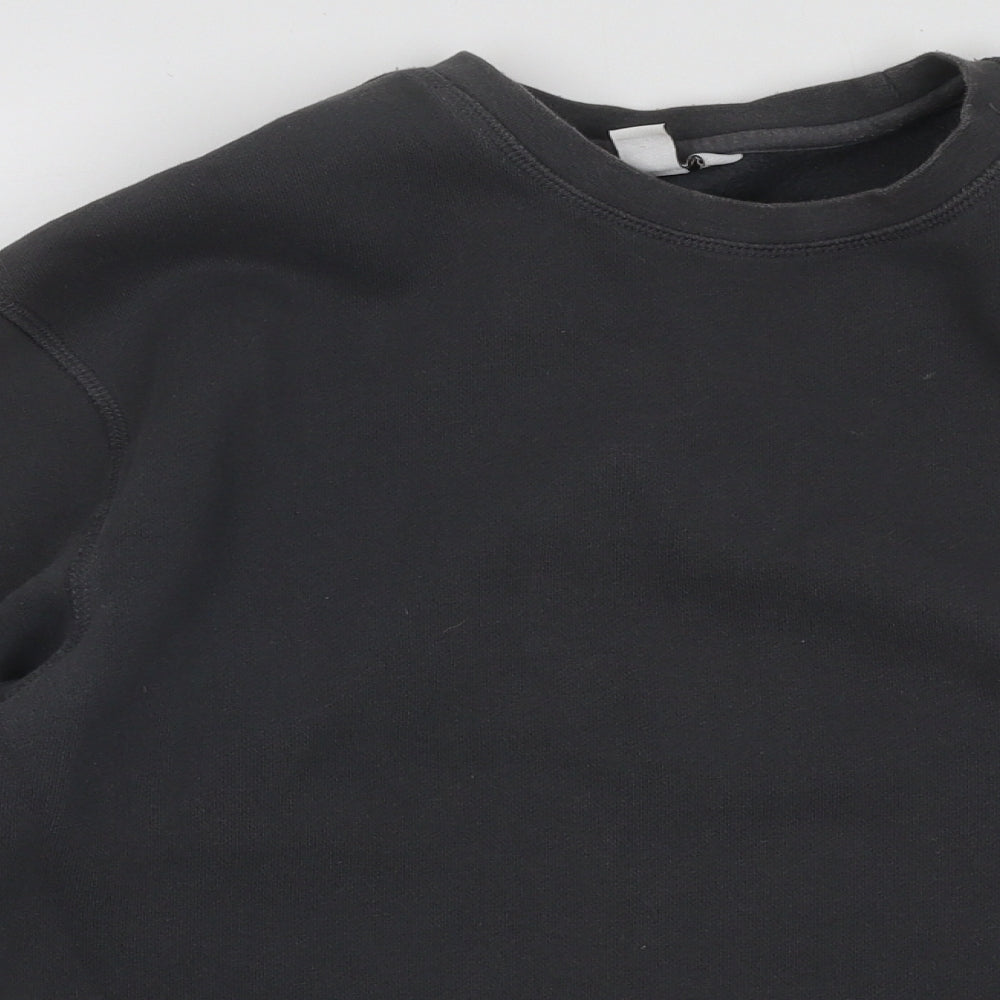 Topshop Womens Grey Cotton Pullover Sweatshirt Size S Pullover