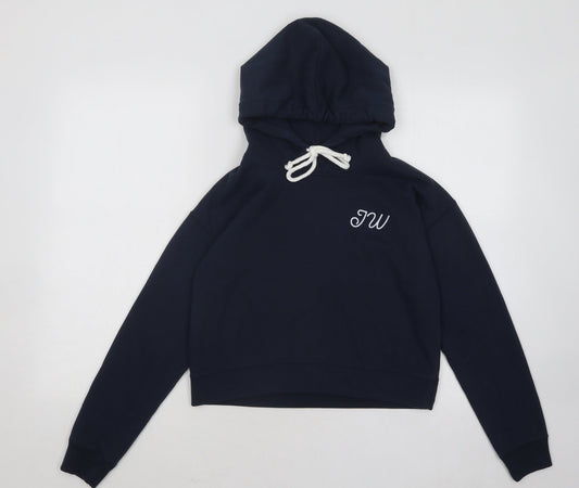 Jack Wills Womens Blue Cotton Pullover Hoodie Size 6 Pullover
