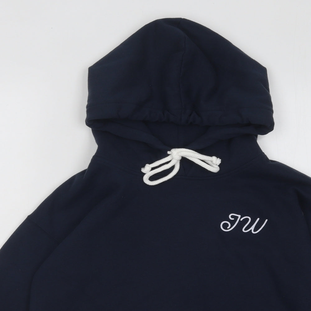 Jack Wills Womens Blue Cotton Pullover Hoodie Size 6 Pullover