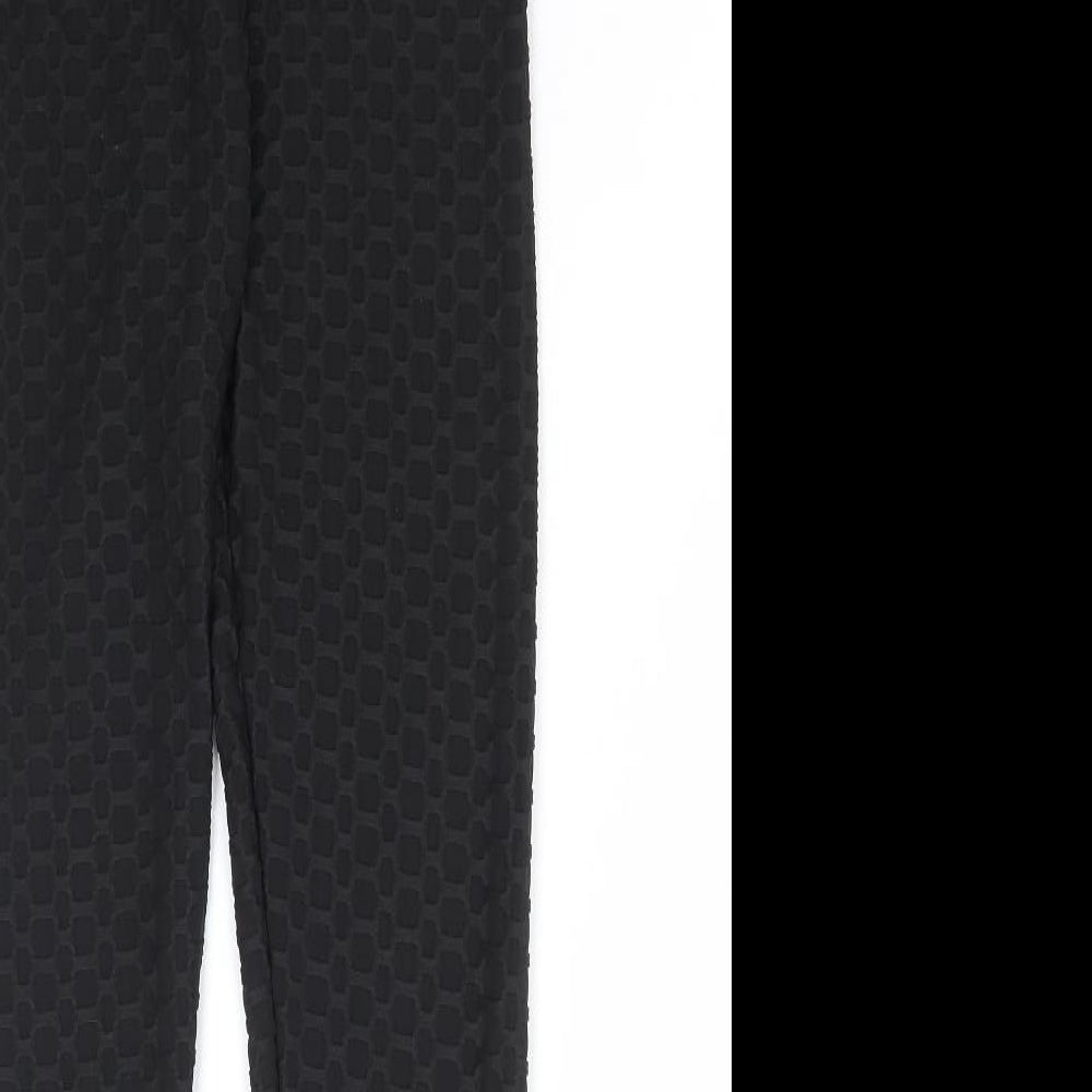 Preworn Womens Black Polyamide Compression Leggings Size S L27 in Regular Pullover