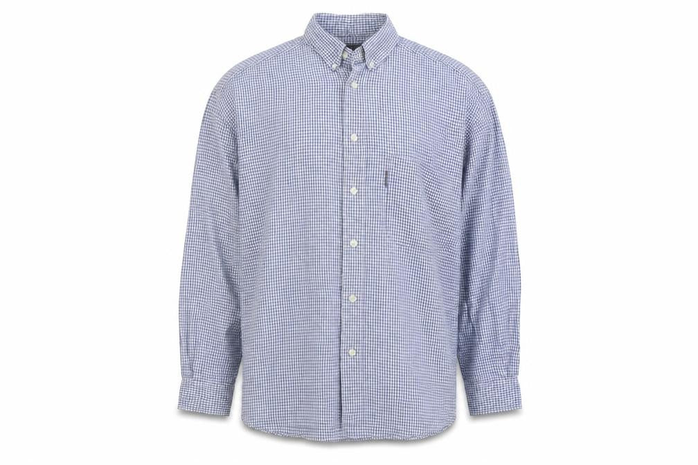 Blue Basics Mens Blue Plaid Cotton Button-Up Size XL Collared Button
