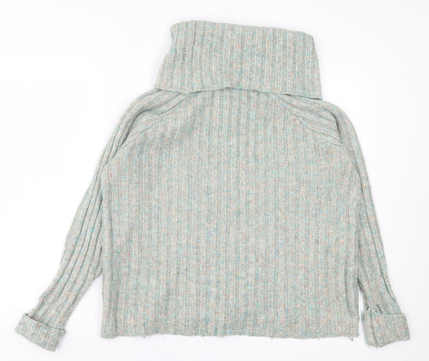 George Womens Grey Roll Neck Acrylic Pullover Jumper Size S
