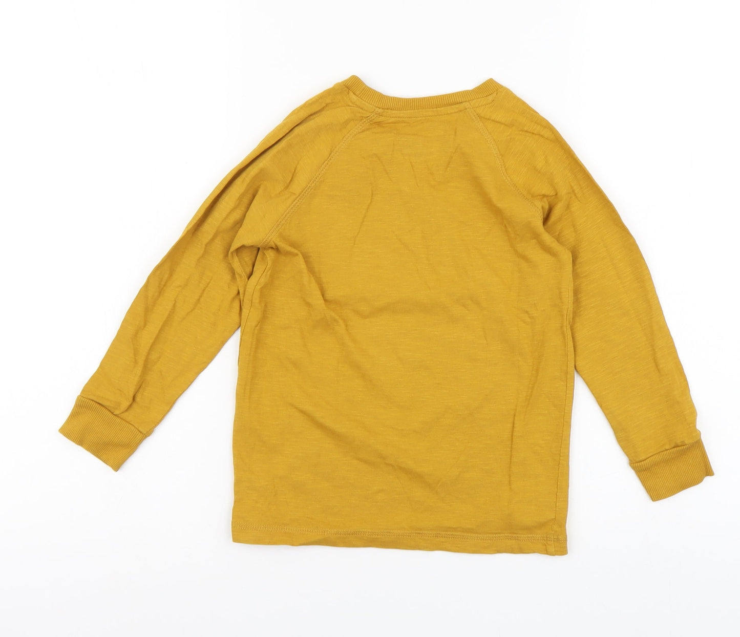 Urban-Dept Boys Yellow Cotton Basic T-Shirt Size 6 Years Round Neck Pullover