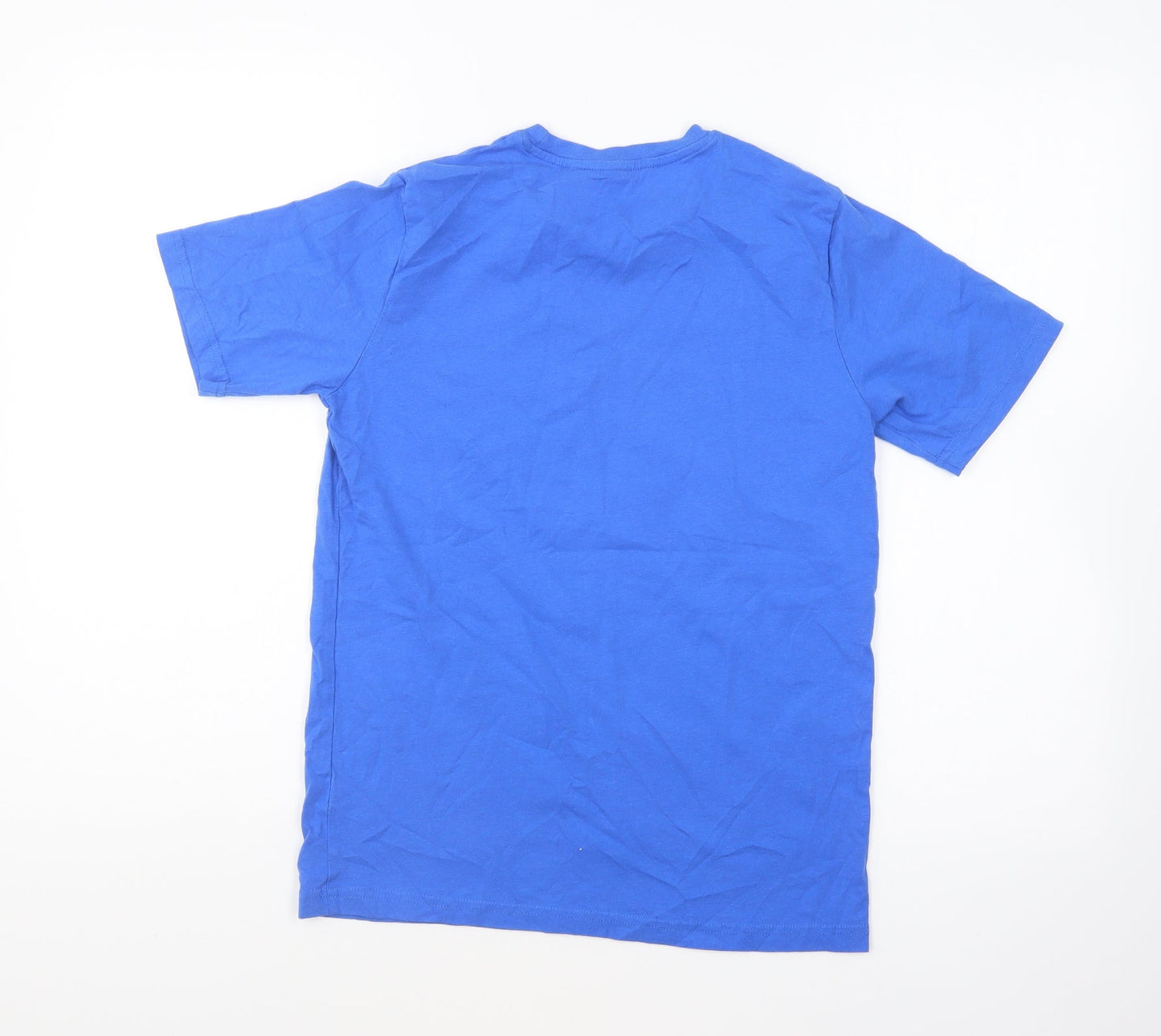 Studio Boys Blue Cotton Basic T-Shirt Size 12-13 Years Round Neck Pullover - Legend