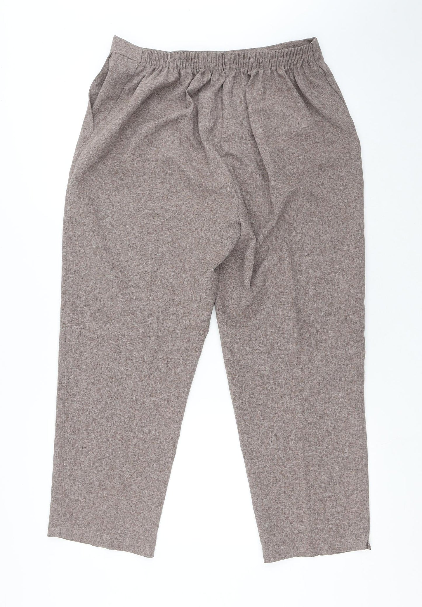 Emma Collction Womens Brown Polyester Trousers Size 18 L26 in Regular