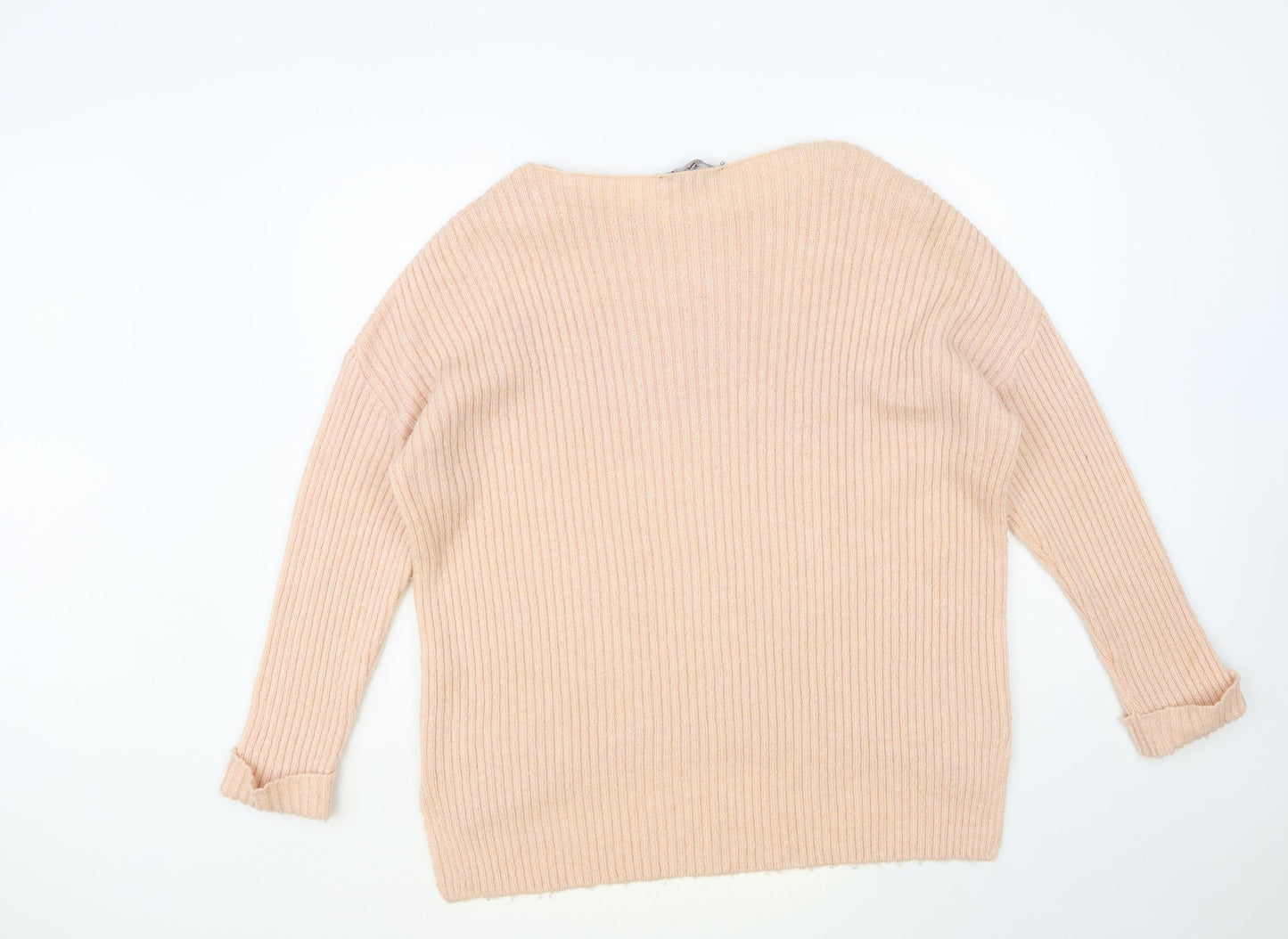 Dorothy Perkins Womens Pink Boat Neck Acrylic Pullover Jumper Size 12