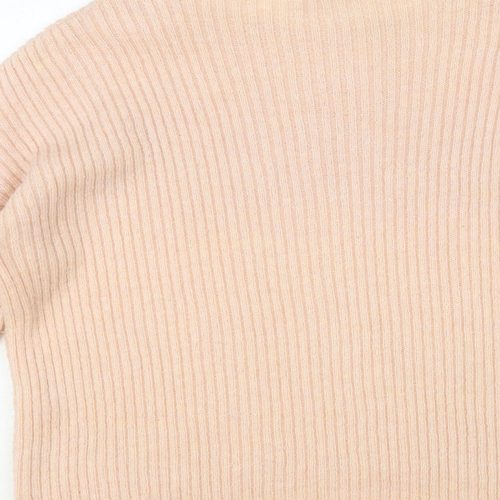 Dorothy Perkins Womens Pink Boat Neck Acrylic Pullover Jumper Size 12