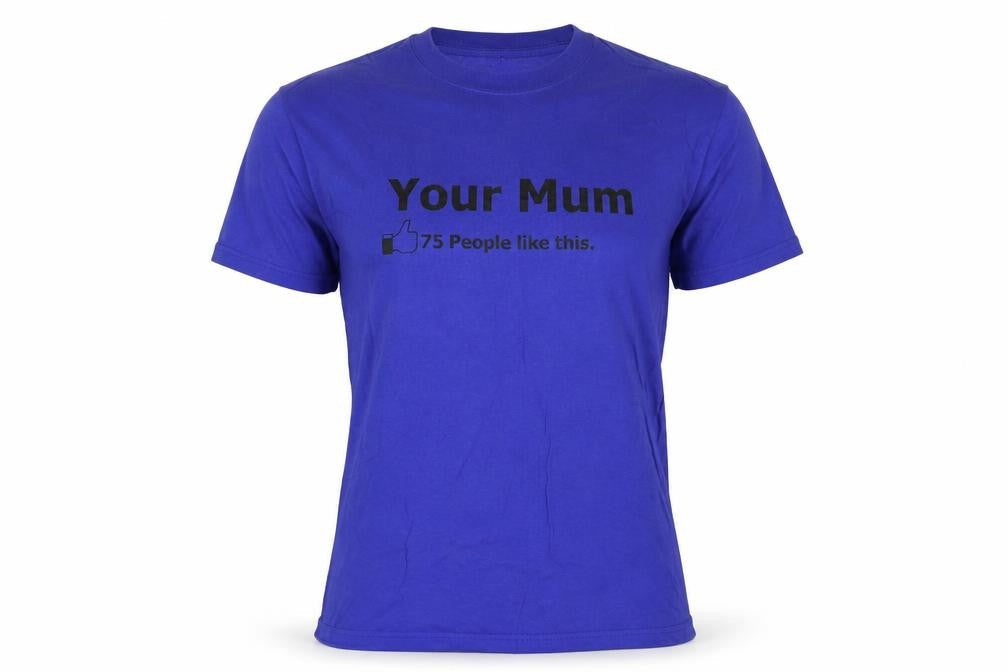 Hanes Womens Blue Cotton Basic T-Shirt Size S Crew Neck - Your Mum