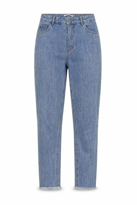 Daphnea Womens Blue Cotton Straight Jeans Size S L28 in Regular Zip