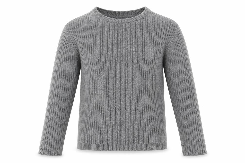 Tahari Girls Grey Round Neck Cotton Pullover Jumper Size 4 Years Pullover