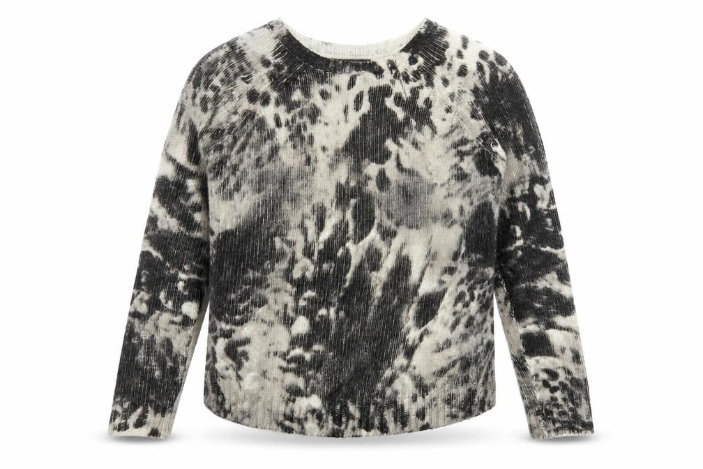 Marks and Spencer Womens Multicoloured Round Neck Geometric Acrylic Pullover Jumper Size 12
