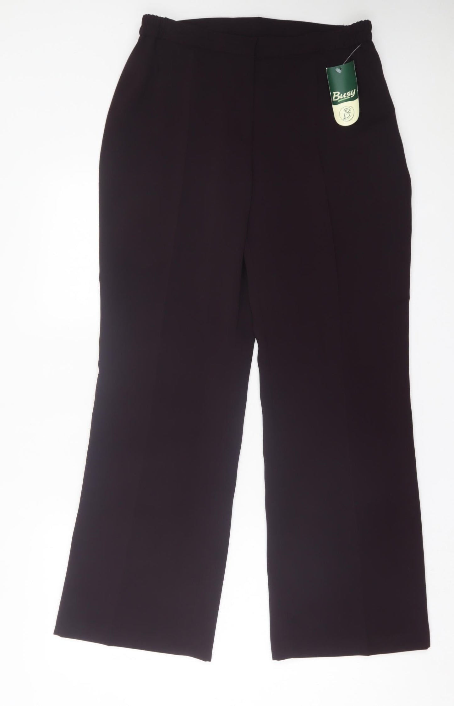 Busy Womens Purple Polyester Trousers Size 16 L30 in Regular Hook & Eye